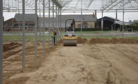 Pose d'une serre_préparation du terrain