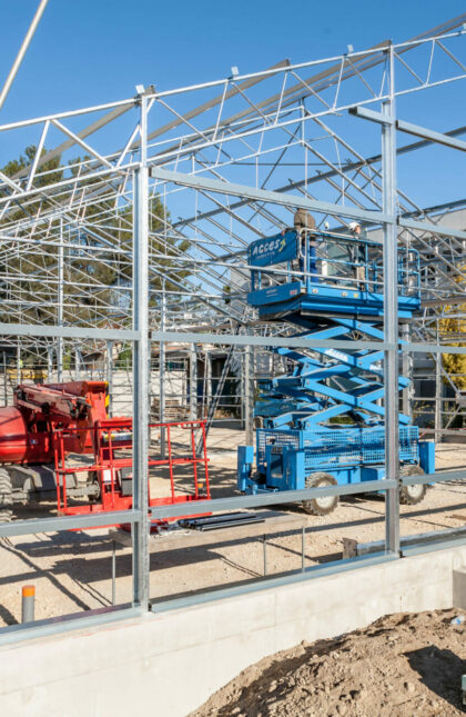 installation charpente métalique pour un lycée